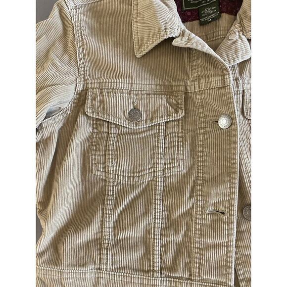 Eddie Bauer Jacket Womens Medium Authentic Outdoor Outfitter Tan Corduroy Safari - Picture 8 of 16